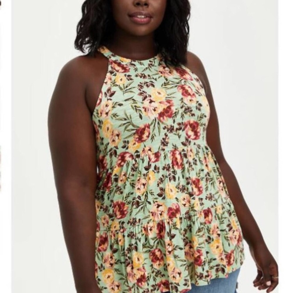 Torrid high neck floral sleeveless top 4X plus size NWT